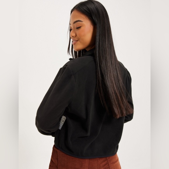 RAINS cropped half-zip fleece pullover size small NWT - Picture 2 of 5